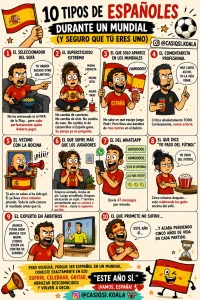 10 tipos de españoles durante un Mundial (y seguro que tú eres uno) 🇪🇸⚽😂